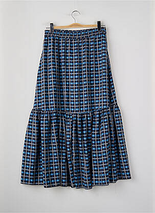 Jupe mi-longue bleu JACQUELINE DE YONG femme