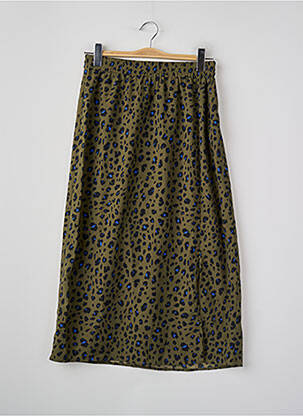 Jupe mi-longue vert ONLY femme