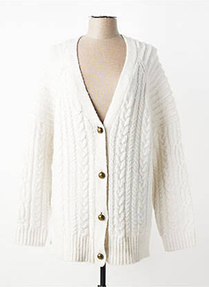 Gilet manches longues blanc MANGO femme