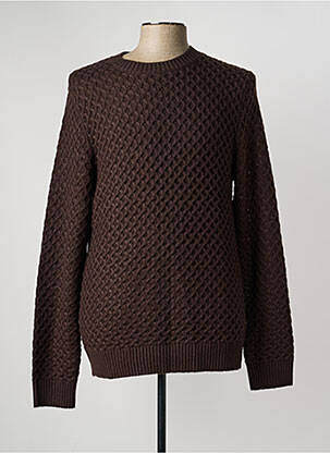 Pull marron JACK & JONES homme