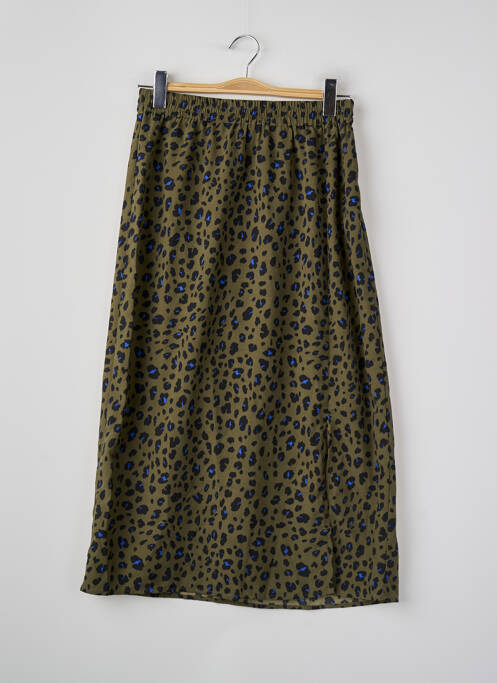 Jupe mi-longue vert ONLY femme