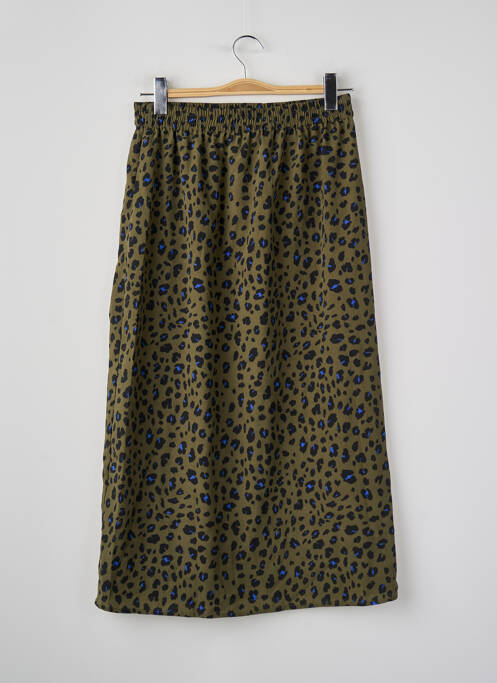 Jupe mi-longue vert ONLY femme