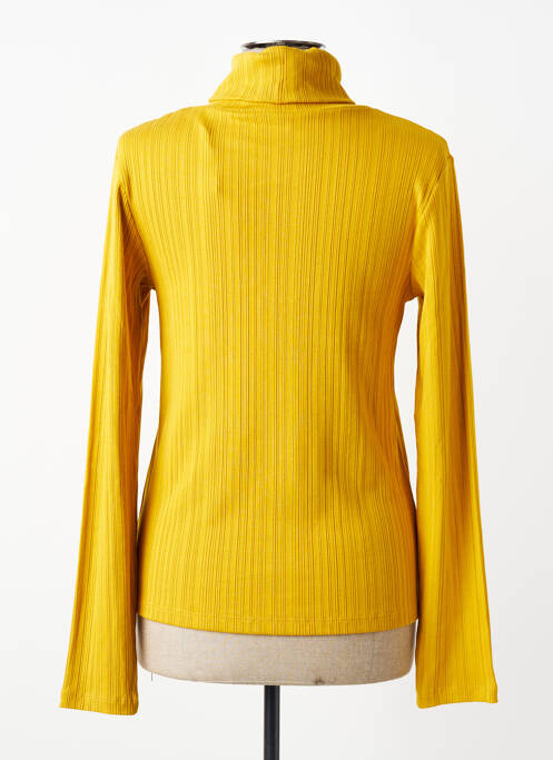 Pull col roulé jaune YUGEN femme