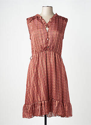 Robe mi-longue orange MOLLY BRACKEN femme