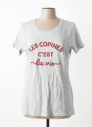 T-shirt gris MONSIEUR TSHIRT femme
