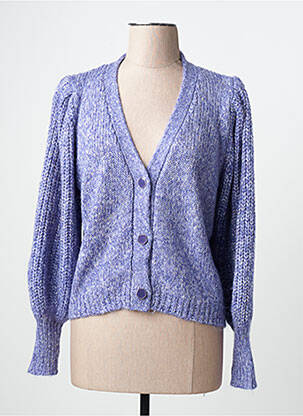 Gilet manches longues bleu ONLY femme