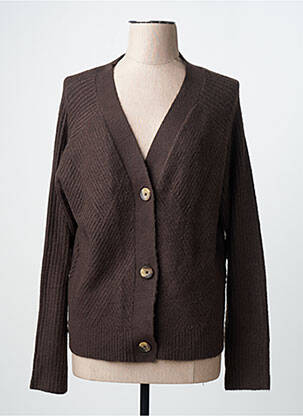 Gilet manches longues marron ONLY femme