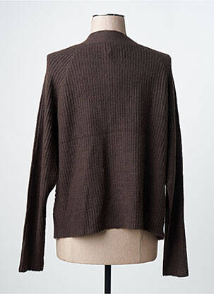 Gilet manches longues marron ONLY femme