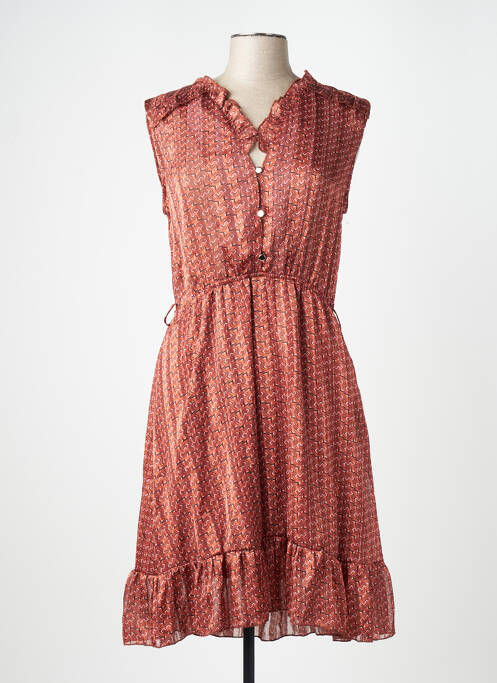 Robe mi-longue orange MOLLY BRACKEN femme