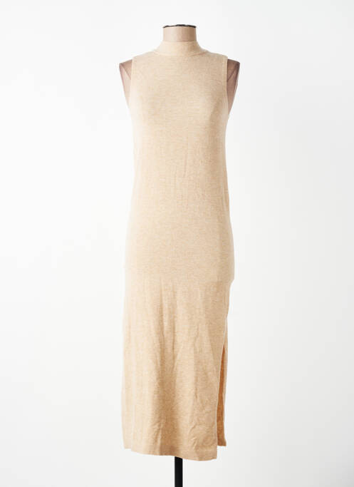 Robe longue marron MANGO femme