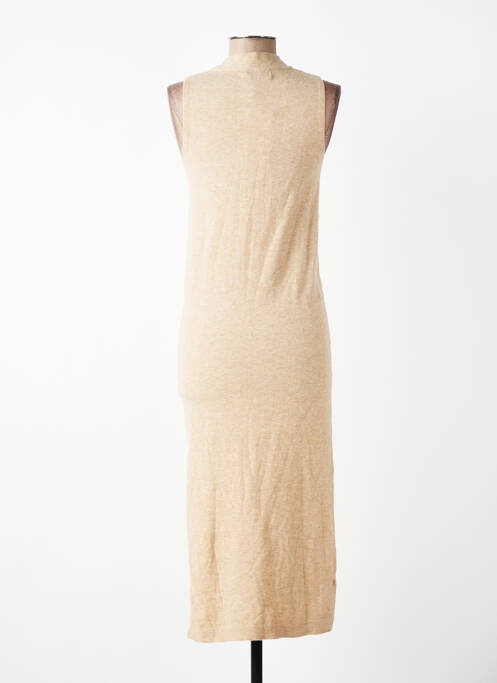 Robe longue marron MANGO femme