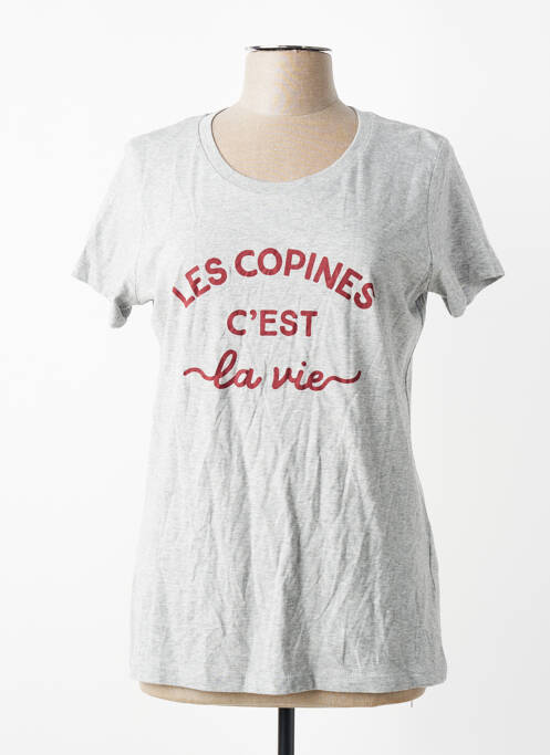 T-shirt gris MONSIEUR TSHIRT femme