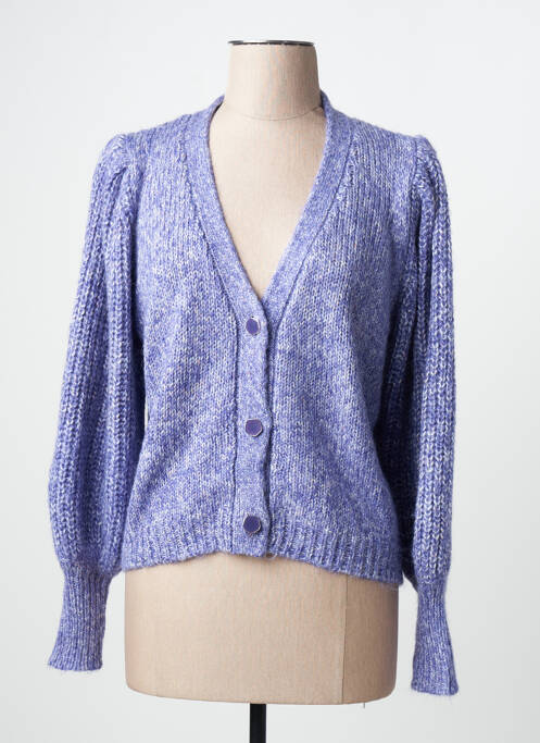 Gilet manches longues bleu ONLY femme