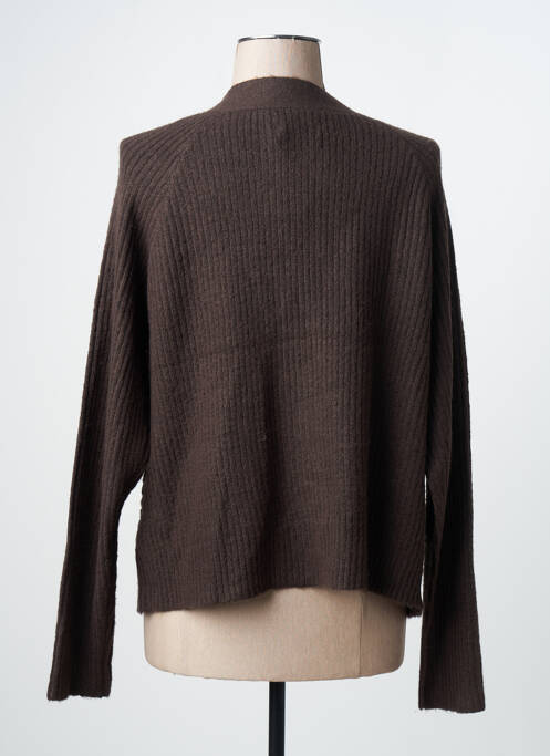 Gilet manches longues marron ONLY femme