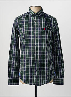 Chemise manches longues vert HAZE&FINN homme