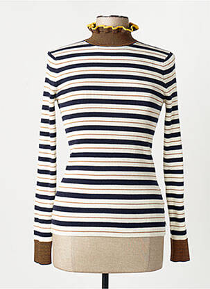 Pull col roulé beige SCOTCH & SODA femme