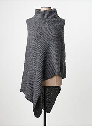Poncho gris PIECES femme