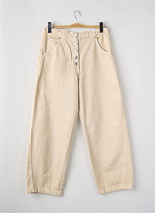 Jeans coupe large beige MANGO femme