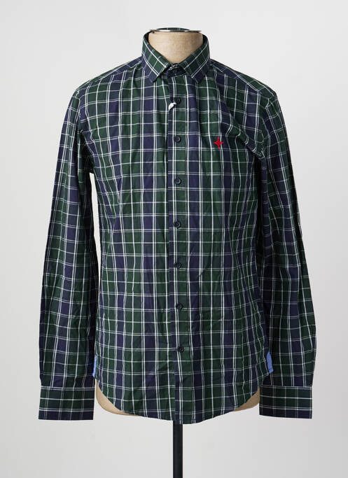 Chemise manches longues vert HAZE&FINN homme