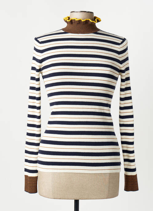 Pull col roulé beige SCOTCH & SODA femme