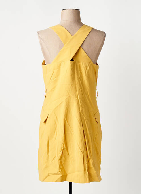 Robe courte jaune MANGO femme