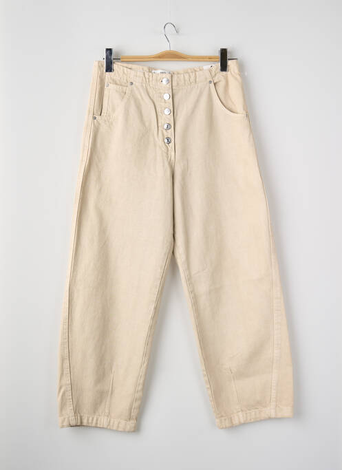 Jeans coupe large beige MANGO femme