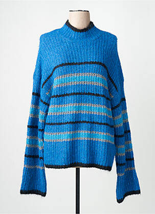 Pull col roulé bleu VILA femme