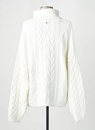 Pull col roulé blanc GUESS femme