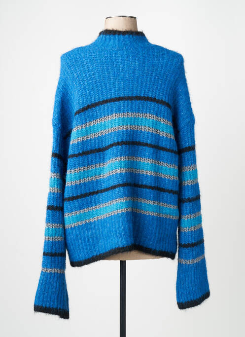 Pull col roulé bleu VILA femme