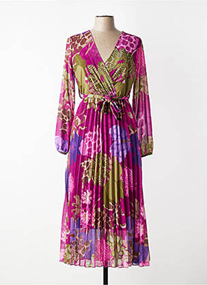 Robe mi-longue violet TERRA DI SIENA femme