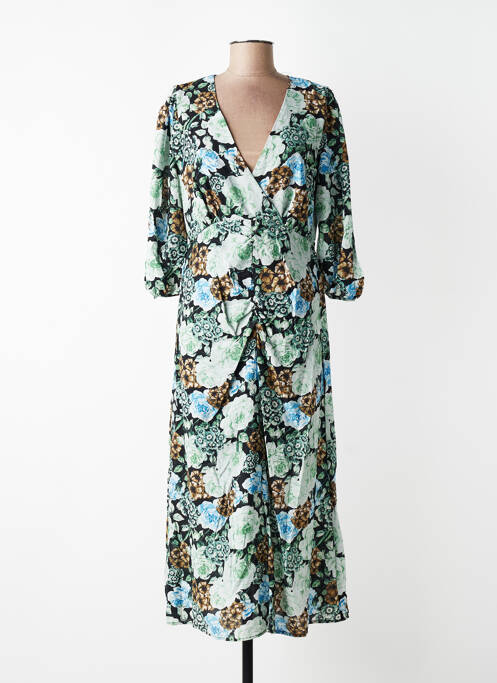 Robe mi-longue vert OBJECT femme