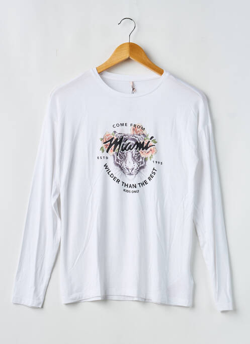 Tunique manches longues blanc KIDS ONLY fille