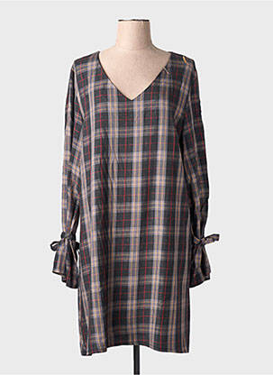 Robe mi-longue marron MULTIPLES femme