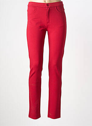 Pantalon droit rouge MULTIPLES femme