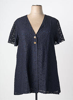 Gilet manches courtes bleu MULTIPLES femme