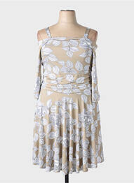 Robe mi-longue beige MULTIPLES femme