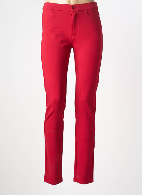 Pantalon droit rouge MULTIPLES femme