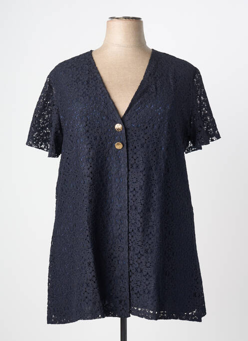 Gilet manches courtes bleu MULTIPLES femme