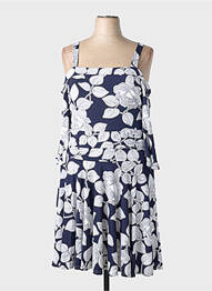 Robe mi-longue bleu MULTIPLES femme