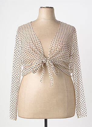 Gilet manches longues beige MULTIPLES femme
