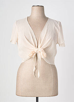 Gilet manches courtes beige MULTIPLES femme