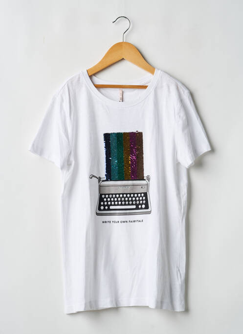 Top blanc KIDS ONLY fille