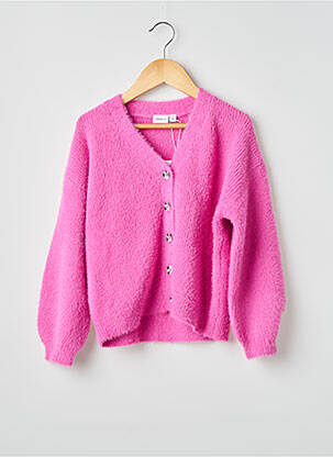 Gilet manches longues rose NAME IT fille