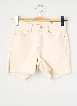 Short coupe droite beige ONLY femme