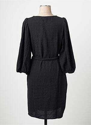 Robe mi-longue manches longues manches longues noir VILA femme