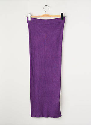Jupe mi-longue violet MANGO femme