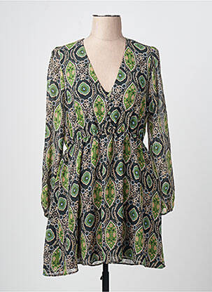 Robe courte vert MANGO femme