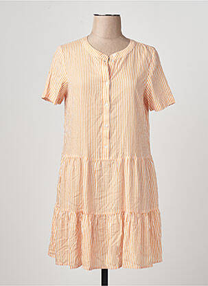 Robe courte manches courtes manches courtes orange VERO MODA femme