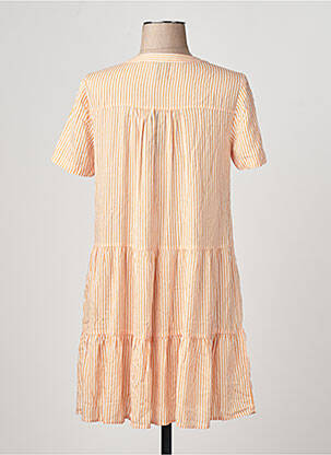 Robe courte manches courtes manches courtes orange VERO MODA femme