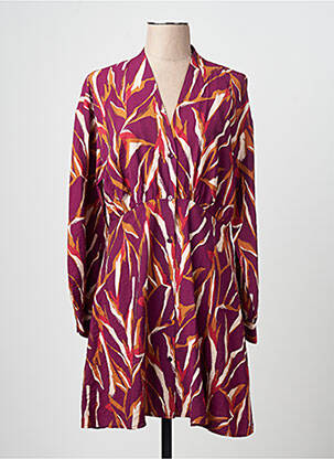 Robe mi-longue col v violet VILA femme
